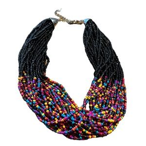Vintage 90’s Seed Bead Multi Color Necklace
